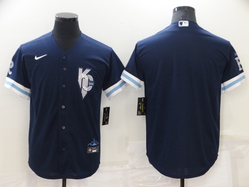 Men's Kansas City Royals Navy 2022 City Connect Blank Jersey
